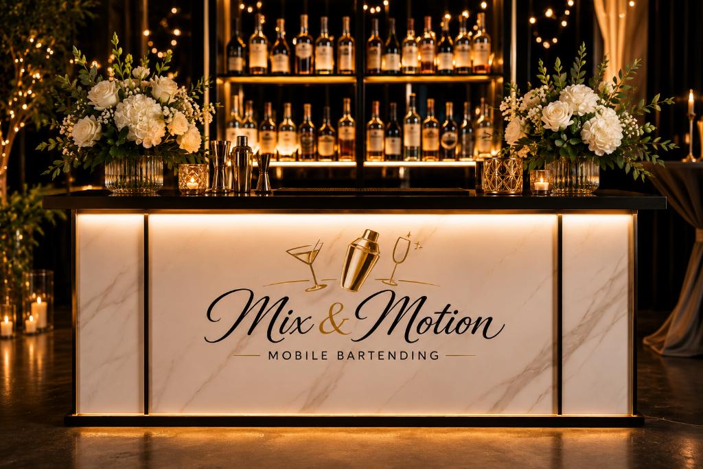 Mix and Motion luxury mobile bar setup
